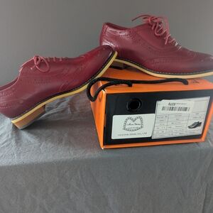 Women's Burgundy Leather Loafers